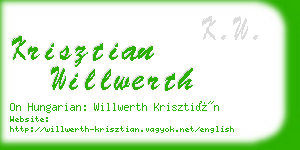 krisztian willwerth business card